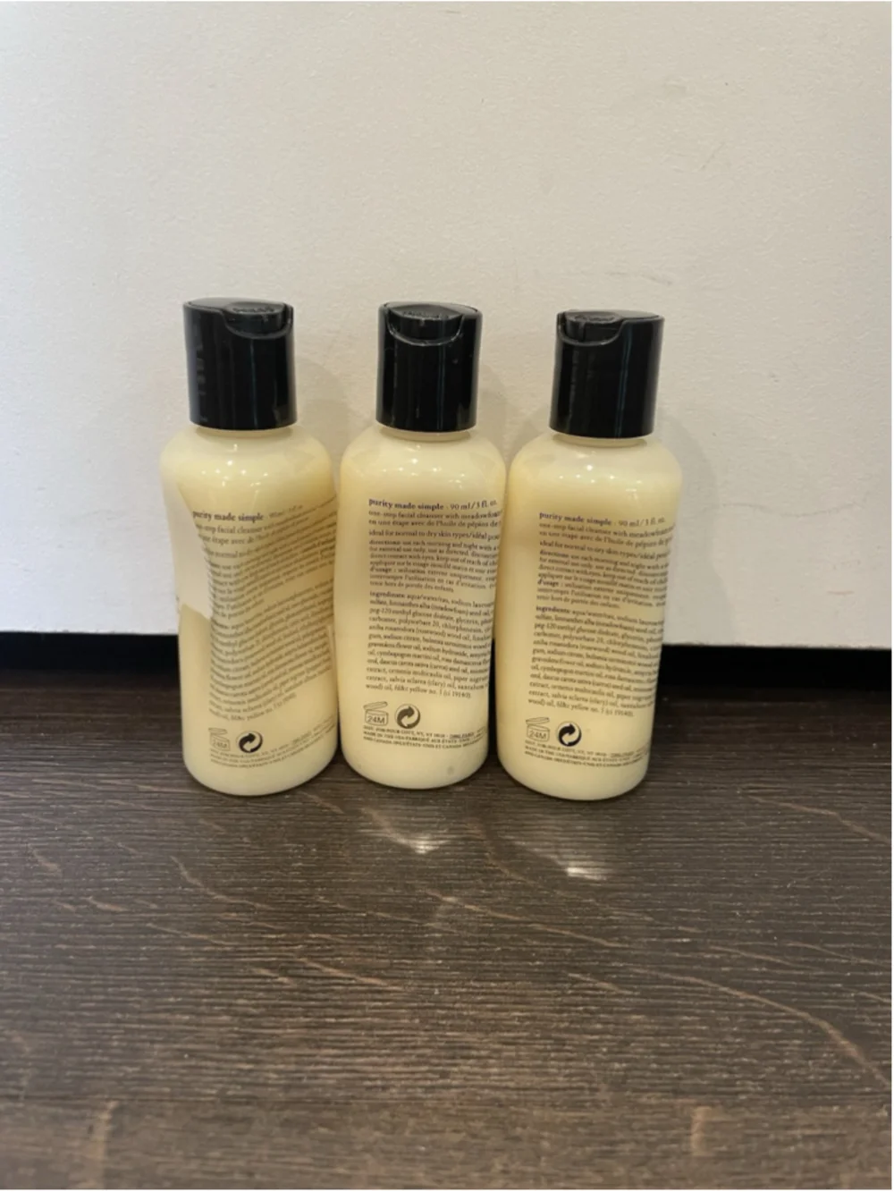 Philosophy 3 PACK Purity Made Simple One Step Facial Cleanser 3oz ea / 9oz TOTAL